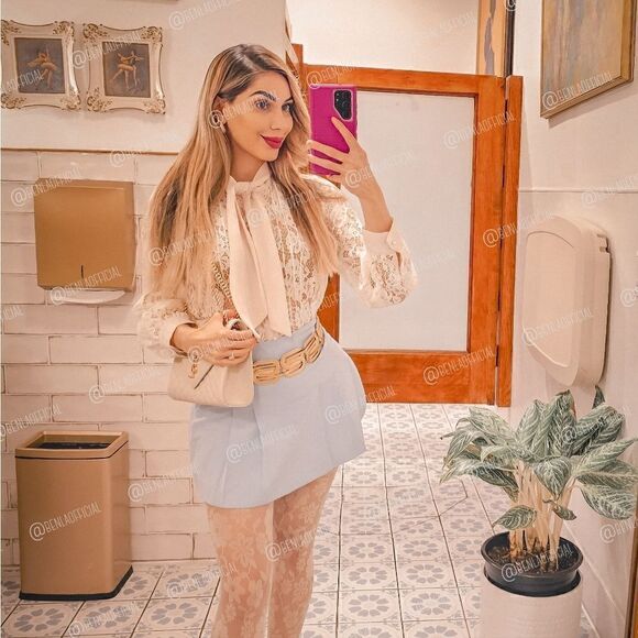 ZARA LACE SHIRT WITH TIED DETAIL - Picture 3 of 10